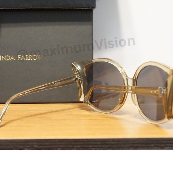 New Linda Farrow LFL595/6 Oversized Sunglasses, Unique Mirrored Lenses $1,245 - Picture 7 of 9